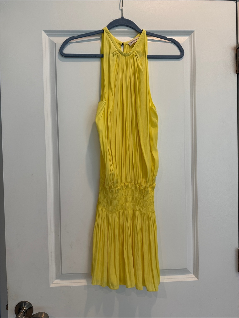 Ramy Brook Paris Sleeveless Mini Dress in the color Bright Lemon